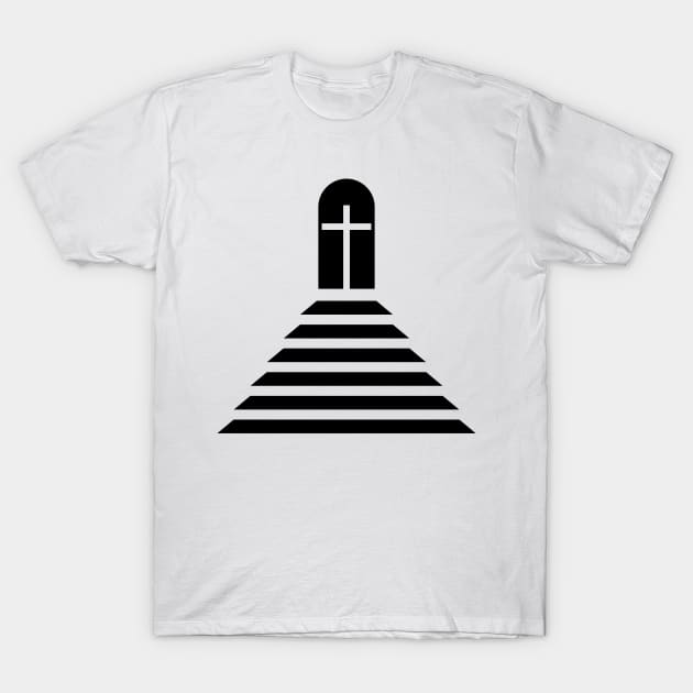 Stairs leading to the cross of Christ. T-Shirt by Reformer